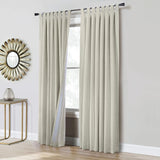 Thermaplus Ventura Blackout Window Treatment Tab Top Curtain Panel for Bedroom Livingroom 52" x 95"