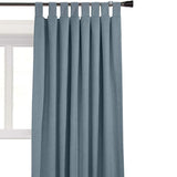 ThermaPlus Ventura Tab Top Window Curtain Panel Pair 52" x 63" in Blue