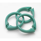 Carnation Home Fashions "Snap" Plastic Shower Curtain Hooks - Jade 3x3"