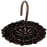 Carnation Home Fashions "Sheffield" Resin Shower Curtain Hooks - Oil Rubbed Bronze 1.5x1.5"