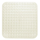 Carnation Home Fashions Stall Size"Bubble" Look Vinyl Bath Mat. - Ivory 21x21"