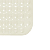 Carnation Home Fashions Stall Size"Bubble" Look Vinyl Bath Mat. - Ivory 21x21"