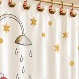 Carnation Home Fashions Holiday Christmas Santa Vinyl Shower Curtain with 12 Hooks 72x72  Multicolor
