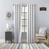 Commonwealth Thermaplus Bedford Total Blackout Grommet Curtain - White