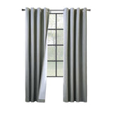 Commonwealth Thermaplus Bedford Total Blackout Grommet Curtain - Grey