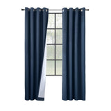 Commonwealth Thermaplus Bedford Total Blackout Grommet Curtain - Navy