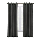 Commonwealth Edison Grommet Dressing Window Curtain Panel - Charcoal