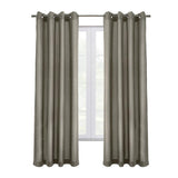 Commonwealth Edison Grommet Dressing Window Curtain Panel - Light Grey
