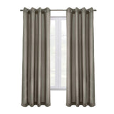 Commonwealth Edison Grommet Dressing Window Curtain Panel - Light Grey