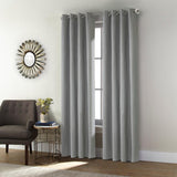 Commonwealth Shadow Grommet Dressing Window Curtain Panel - Grey