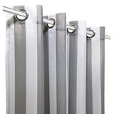 Commonwealth Seascapes Stripes Light Filtering Satiny Look Provide Privacy Grommet Outdoor Panel Pair Alloy Grey