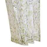 Habitat Verdure Light Filtering Rich Woven Branch Leaf Design Dual Header Curtain Panel Green