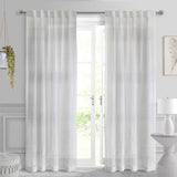 Commonwealth Habitat Lindsey Light Filtering Dual Header Curtain - White