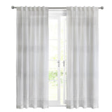 Commonwealth Habitat Lindsey Light Filtering Dual Header Curtain - White