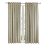 Thermaplus Baxter Total Blackout Back Tab Curtain - Oatmeal