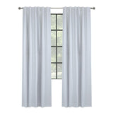 Thermaplus Baxter Total Blackout Back Tab Curtain - White