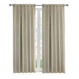 Thermaplus Baxter Total Blackout Back Tab Curtain - Oatmeal