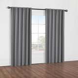 Thermaplus Baxter Total Blackout Back Tab Curtain - Silver