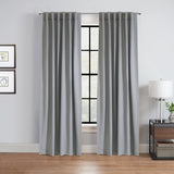 Habitat Mulberry Light Filtering Functional Dual Header Curtain Panel for Windows Grey