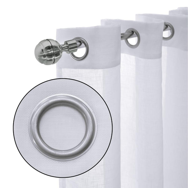 Habitat Cote d'Azure Sheer Grommet Curtain Panel for Living Room White