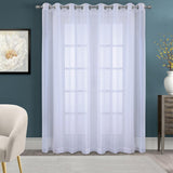 Habitat Cote d'Azure Sheer Grommet Curtain Panel for Living Room White