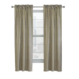 Thermalogic Checkmate Energy Efficient Room Darkening Simple Mini Check Pattern Pole Top Curtain Panel Pair Navy