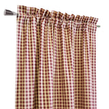 Thermalogic Checkmate Energy Efficient Room Darkening Mini Check Pattern Pole Top Curtain Panel Pair Burgundy