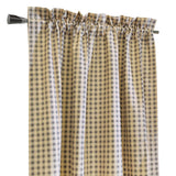 Thermalogic Checkmate Classic Room Darkening Simple Mini Check Pattern Pole Top Curtain Panel Pair Grey