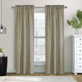 Thermalogic Checkmate Energy Efficient Room Darkening Simple Mini Check Pattern Pole Top Curtain Panel Pair Navy