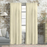 Thermalogic Weathermate Topsions Room Darkening Provides Daytime and Nighttime Privacy Curtain Panel Pair Each 40" x 63" Natural