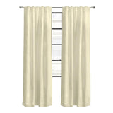 Thermalogic Weathermate Topsions Room Darkening Provides Daytime and Nighttime Privacy Curtain Panel Pair Each 40" x 84" Natural