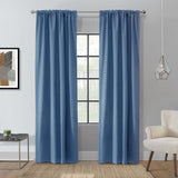 Thermalogic Weathermate Topsions Room Darkening Provides Daytime and Nighttime Privacy Curtain Panel Pair Blue