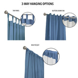 Thermalogic Weathermate Topsions Room Darkening Provides Daytime and Nighttime Privacy Curtain Panel Pair Blue