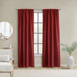 Thermalogic Weathermate Topsions Room Darkening Provides Daytime and Nighttime Privacy Curtain Panel Pair Burgundy