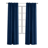 Thermalogic Weathermate Topsions Room Darkening Provides UV Protection Curtain Panel Pair Navy