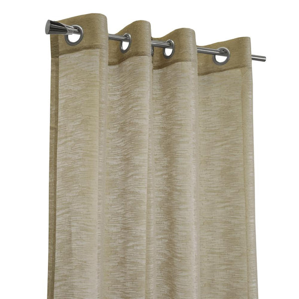 Habitat Boucle Raised Slub Texture Exclusive Sheer Grommet Curtain Panel Tan