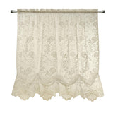 Habitat Limoges Sheer Rod Pocket Timeless Romantic Floral Lace Design Balloon Curtain 55" x 63"