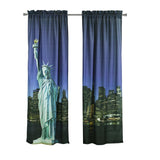 Habitat Photo Real Statue Of Liberty Light Filtering Pole Top Curtain Panel 100% Polyester Pair Each 37" x 84" Multicolor