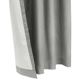 Thermaplus Brooklyn Blackout Dual Header Elegant Vertical Linear Texture Complete Privacy Curtain Panel Grey