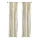 Thermaplus Seren Room Darkening Window Treatment Dual Header Curtain Panel for Bedroom Livingroom Natural