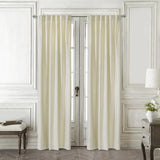 Thermaplus Seren Room Darkening Window Treatment Dual Header Curtain Panel for Bedroom Livingroom Natural