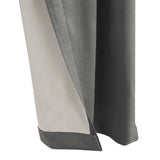 Thermalogic Seren Classic Velvet Room Darkening Dual Header Energy Efficient Curtain Panel Charcoal