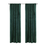 Thermaplus Seren Room Darkening Window Treatment Dual Header Curtain Panel for Bedroom Livingroom Green