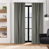 Thermalogic Galati Room Darkening Trendy Textured Herringbone Motif Dual Header Curtain Panel
