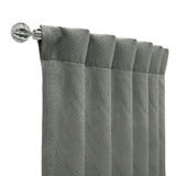 Thermalogic Galati Room Darkening Trendy Textured Herringbone Motif Dual Header Curtain Panel