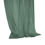 Habitat 100% Polyester Paloma Sheer Broomstick Crushed Solid Dual Header Curtain Panel Sage