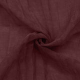 Habitat 100% Polyester Paloma Sheer Broomstick Crushed Solid Dual Header Curtain Panel Burgundy