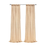 Habitat Paloma Sheer Dual Header Stylish and Functional Curtain Panel Apricot