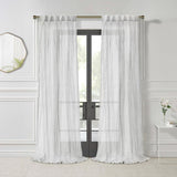 Habitat Paloma Sheer Dual Header Stylish and Functional Curtain Panel White