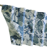 Habitat Jacobean Garden Light Filtering Window Treatment Dual Header Valance 52" x 15" for Bedroom Livingroom Blue